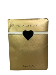 Lencería vintage para piernas negra talla mediana con encaje para la parte superior de los muslos de Victoria Secret - Imagen 1 de 2