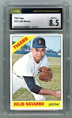 1966 Topps #527 Julio Navarro CSG 8.5 NM/MINT+ #1026002148 - Image 1 of 2