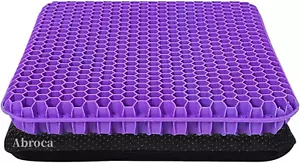 Gel Seat Cushion for Long Sitting, Double Thick Office Desk Home Wheelchair Seat - Picture 1 of 12