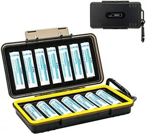 JJC Water-Resistant 14 Slots 18650 Battery Case Box Storage Holder + Carabiner - Picture 1 of 10