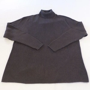 Venezia Jeans Sweater Women's 22/24 Gray Turtle Neck Ribbed Vintage Retro Y2K - Picture 1 of 7