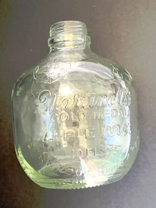 Vintage Martinelli's Goldmedaille Apfelsaft Glasflasche 10 Unzen 4,25 Zoll hoch - Bild 1 von 5