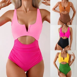 Women Swimsuit One Piece Swimwear Monokini Bikini Bathing Suit Sexy Beachwear - Picture 1 of 19