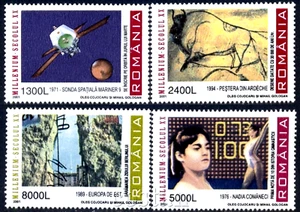 2001 Nadia/Gym,Mariner satellite,Ardeche Cave/France,Berlin Wall,Romania,5579MNH - Picture 1 of 1