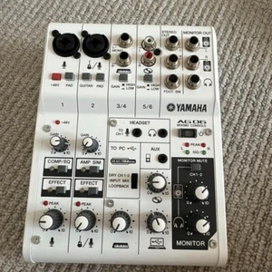 YAMAHA AG06 6-Channel Digital Mixer White USB Audio Interface - Picture 1 of 2