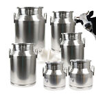 Milk Can 12L-60L Stainless Steel Wine Pail Bucket Jug Oil Barrel Canister Bottle