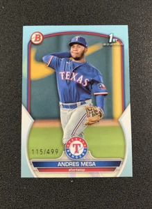 2023 Bowman 1st Andres Mesa /499 BP-44 - Texas Rangers - Picture 1 of 2