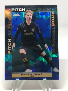 2021 Topps Chrome MLS SAPPHIRE Bryce Duke Pitch Prodigies - Picture 1 of 2