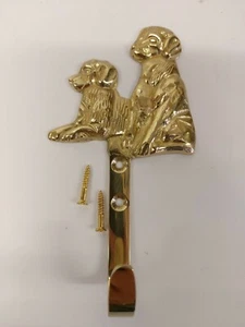 DOG Motif WALL HOOKS SOLID BRASS - Picture 1 of 7