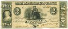 1858 THE MECHANICS BANK AUGUSTA, GEORGIA OBSOLETE CURRENCY NOTE VG CONDITION
