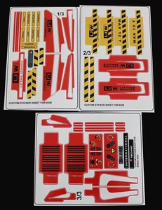 Ersatz Custom Aufkleber 8258 Replacement Sticker Sheet - Picture 1 of 1