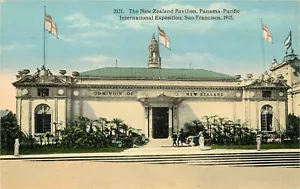 Postal California San Francisco Nueva Zelanda Pabellón Exposición 23-3860 - Imagen 1 de 2