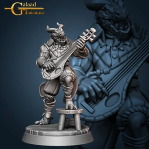 Dragonborn Bard | Festival Performers | Fantasy Miniature | Galaad Miniatures - Picture 1 of 1