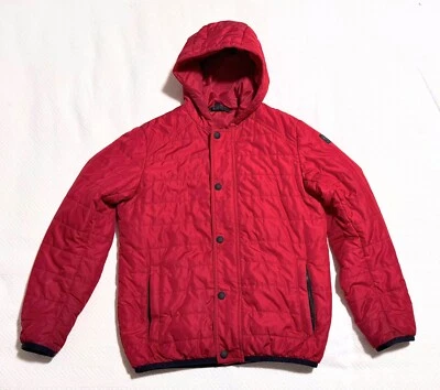 Belstaff “Holland” Puffer 夹克 - 赛车红色连帽 - 12 码 — 第 1/4 张图片