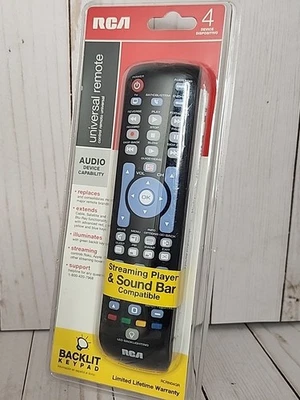 RCA  Universal Remote Model #RCRBB04GR  Backlit Keypad 2012 NOS - Image 1 of 4