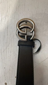 Gucci Authentic Guccissima Belt GG Black Leather 80cm 32" (114984) - Picture 1 of 8