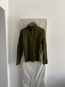 TOMMY HILFIGER Khaki Long Sleeved Polo Size XS - Picture 1 of 4