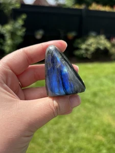 Labradorite Mini Freeform Crystal Polished Gemstone Blue Flash - Picture 1 of 3