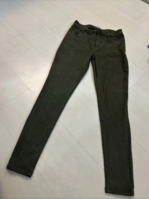 Fat Face Ladies High Waist Khaki Green Jeggings Jeans Sz 8 Used Stretch - Image 1 of 4
