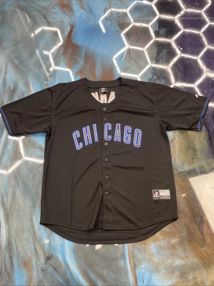 Camiseta negra de los 90 Chicago Cubs Banks #14 Majestic MLB béisbol para hombre 2xl Foto 1 de 4