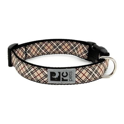 RC Pets Tan Tartan Dog Clip Collar Adjustable Pet Collar Small 3/4 inch - Image 1 of 4