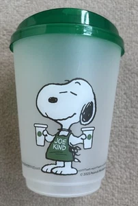 New 2025 Peanuts + Starbucks Joe Kind Plastic Cold Cup 16oz Snoopy - Picture 1 of 3