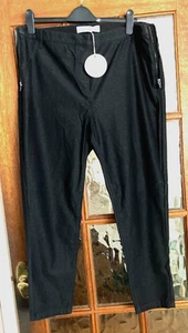 BNWT Ladies NEXT Distressed BLACK DENIM Wash Side ZIPS Skinny MATERNITY Jeans 12 - Picture 1 of 7