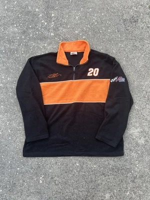 Vellón vintage años 90 Tony Stewart #20 Home Depot Racing Winners círculo 1/4 cremallera XL Foto 1 de 4