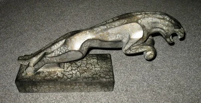 Large 21" Vintage Leaping Jaguar Sculpture - Inspired by the Famous Hood Emblem - Image 1 of 4