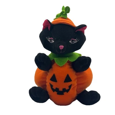 De colección 2003 Mattel Barbie Halloween Amigos Gato Negro En Jack O Linterna Disfraz Peluche Foto 1 de 4