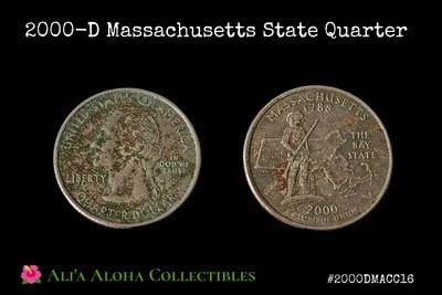 2000 D Massachusetts State Quarter with Mint/PMD Errors - Image 1 of 3
