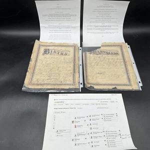 Ancestry records birth death marriages from the Linthicum Bible From 1864 - Picture 1 of 7