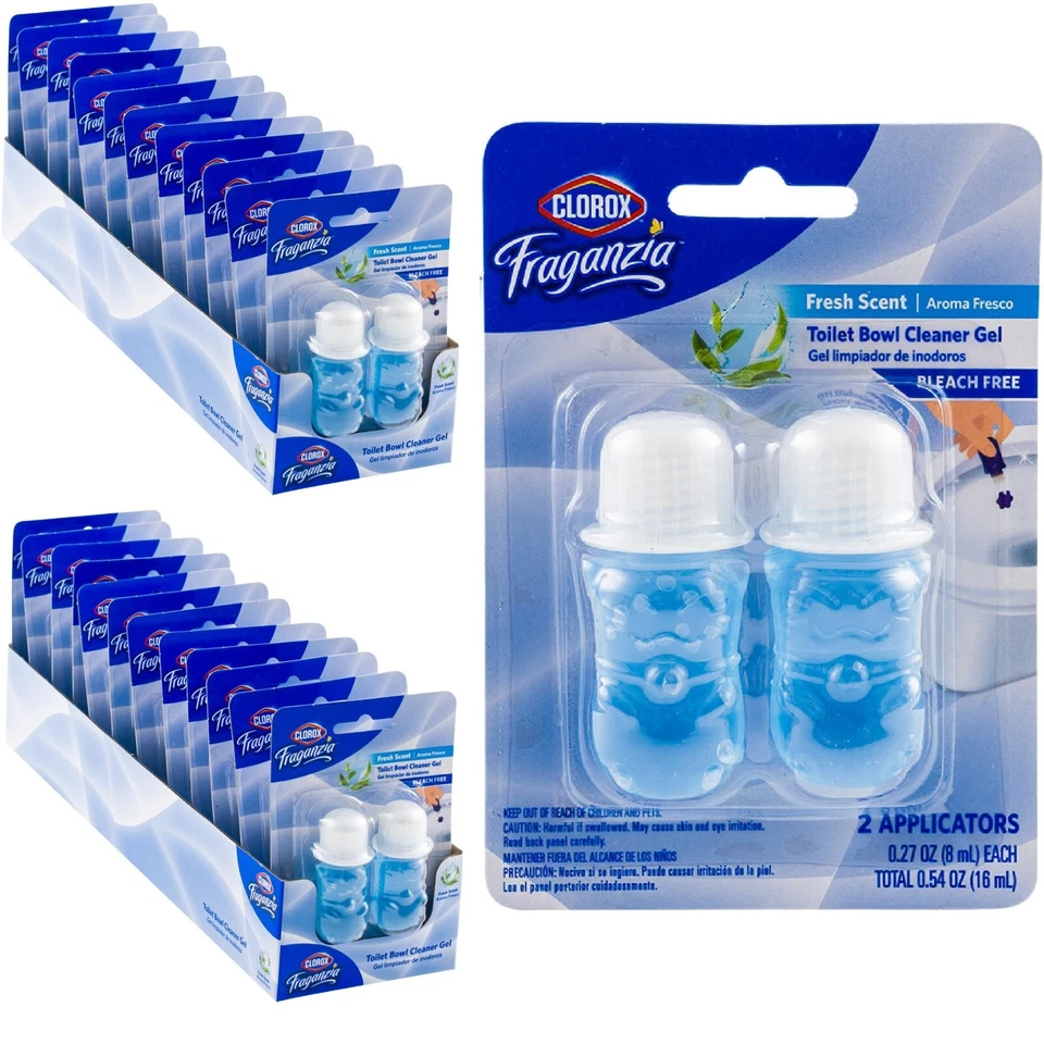 48 Aplicadores Clorox Fraganzia Inodoro Tazón Limpiador Gel Fresco (Total 24 Paquetes) Foto 1 de 1