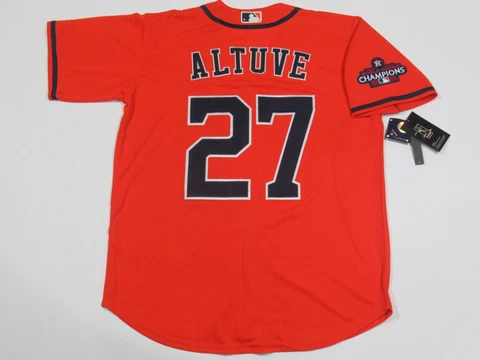 Jose Altuve #27 Houston Astros 2022 World Series Champions Jersey Orange Cover