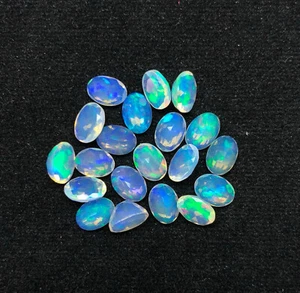 Set natürlicher äthiopischer Opal oval facettierter Schliff 3x5 mm bis 8x10 mm loser Edelstein - Bild 1 von 6