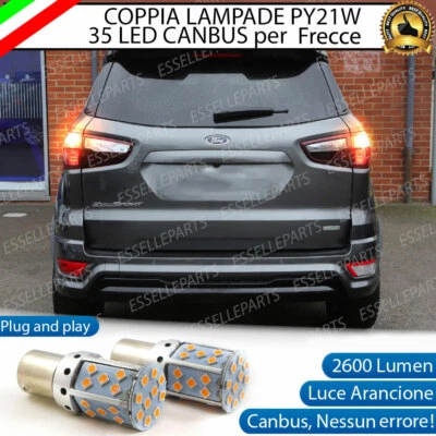 COPPIA LAMPADE PY21W CANBUS 35 LED FORD ECOSPORT MK1 FRECCE POSTERIORI NO ERROR - Immagine 1 di 4