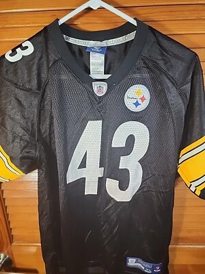 Camiseta De Colección Pittsburgh Steelers Troy Polamalu Reebok Talla Juvenil XLarge XL Foto 1 de 4