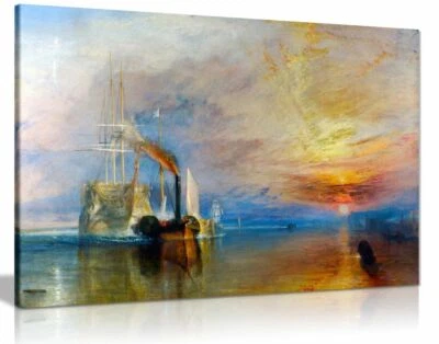 J.M.W. Turner Fighting Temeraire Deception Canvas Wall Art Picture Print - Image 1 of 4