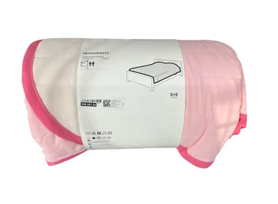 Nueva colcha IKEA VETEJORDFLY King rosa/blanco 006.067.25 Foto 1 de 3