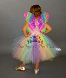 Rainbow Butterfly Costume, Girls Fairy Costume, Child, Toddler, Tutu Dress, Kids - Picture 1 of 3