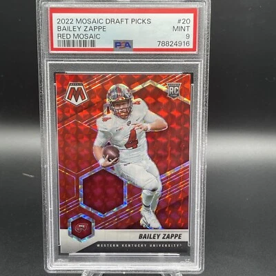 Bailey Zappe 2022 Panini Mosaic Draft Picks Res Mosaic Rookie /99 - Image 1 of 2