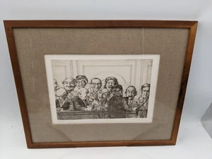Charles Bragg Closing Argument Numbered 72/300 Legal Suite Signed Framed Art - Picture 1 of 10