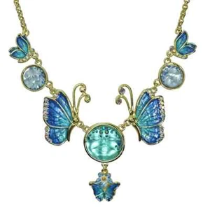 Kirks Folly Forget Me Not Butterfly Goddess Seaview Moon Necklace (Goldtone) #46 - Picture 1 of 2