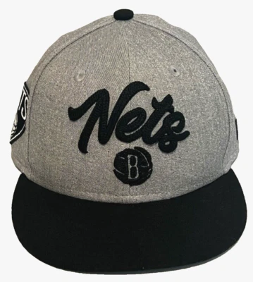 Brooklyn Nets Youth Hat Gray New Era 9Fifty Snapback Baseball Cap - Image 1 of 4