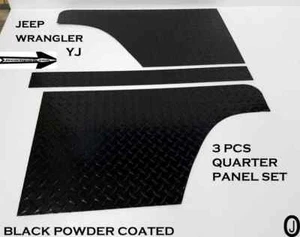 Se adapta a Jeep YJ Wrangler Placa de diamante de aluminio con recubrimiento en polvo 3 piezas PROTECTORES DE ESQUINA - Imagen 1 de 4