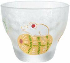 ADERIA Glassware Medeta Eto Zodiac Sake Cup Mouse 90ml 6014 MADE IN JAPAN