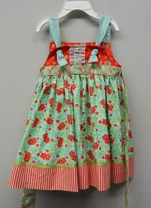 Matilda Jane Platinum Christmas Knot Dress Poinsettia Rudolph size 2 - Picture 1 of 6