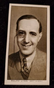 Tarjeta coleccionable vintage 1934 BRITISH FILM STARS - RAPLH LYNN - tabaco raro #19 - Imagen 1 de 2