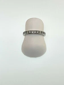 Platinum Wedding Band With Diamonds - Picture 1 of 4