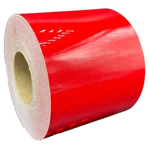 Nastro riflettente rosso 6" 3M 3930 HIP retro aria micro prismatico scotchlite sicurezza - Foto 1 di 10